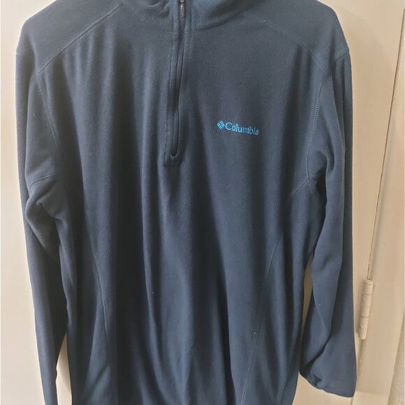 Columbia Blue Zip Front Jacket  L Gorpcore Fisherman Cabincore Classicore Preppy - Picture 3 of 12